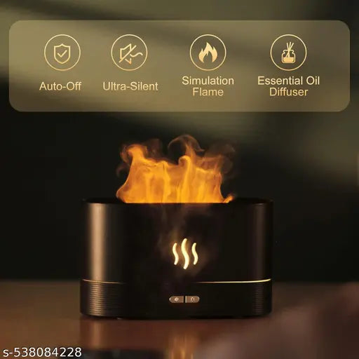 Flame Humidifier Cool Mist Humidifier for Home, Bedroom