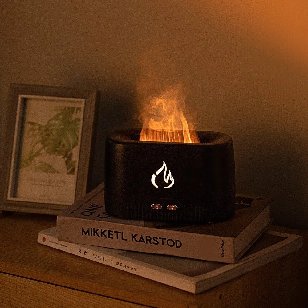Flame Humidifier Cool Mist Humidifier for Home, Bedroom