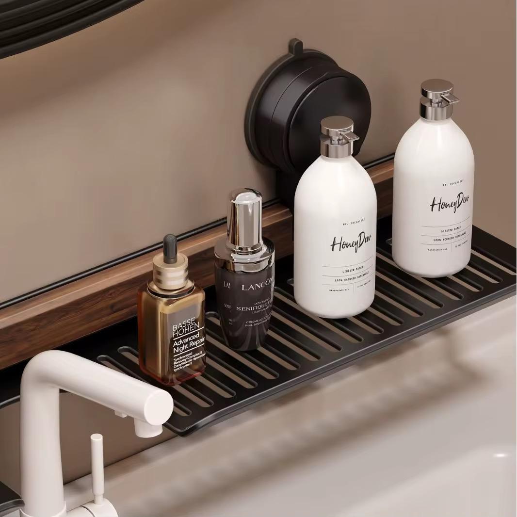 Wall-Mounted Metal Storage Rack, Bathroom Sink Organizer